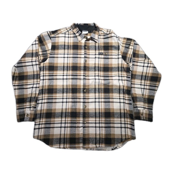 Columbia Other - Columbia Pitchstone Heavyweight Flannel Shirt Mens Size Large Heavyweight Black